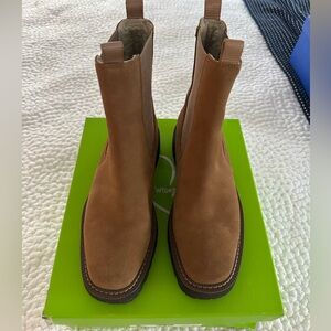 Sam Edelman Laguna Camel Velour Boots